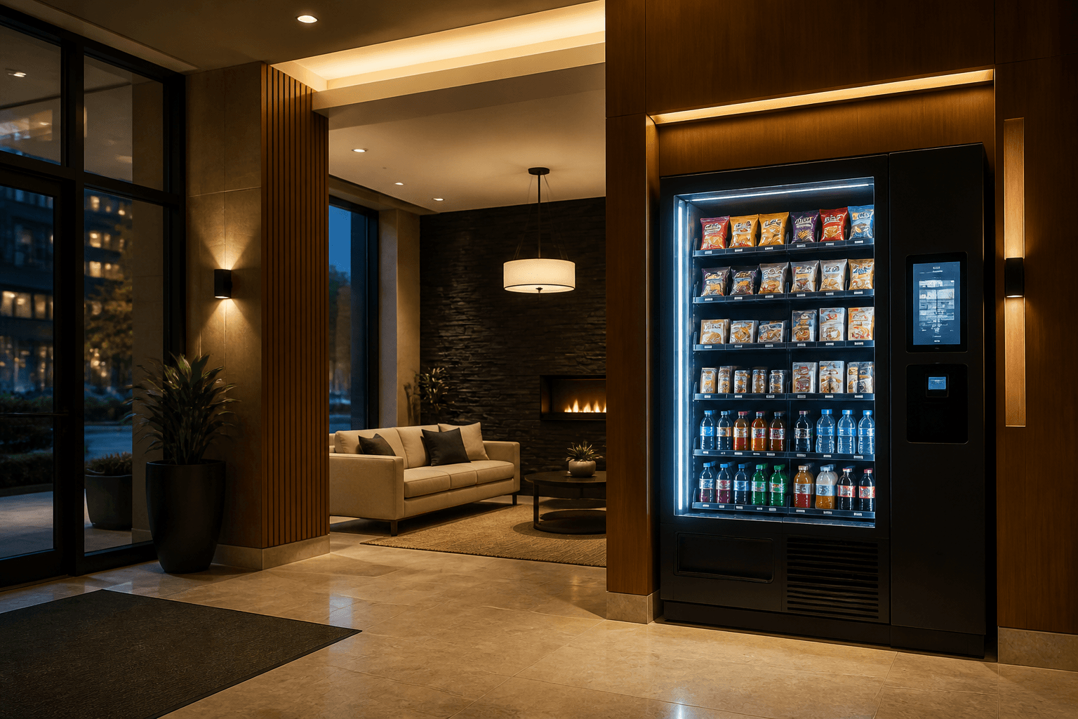 Smart vending setup in a shared property